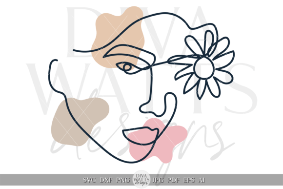 Download Flower Face Abstract Line SVG - Abstract Collection