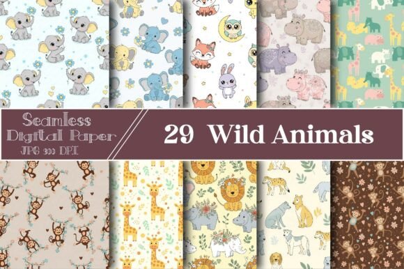 Download Wild Animals Seamless Papers - Animal Collection
