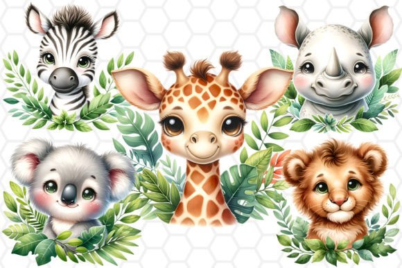 Download Cute Jungle Animal Cliparts PNG - Animal Collection