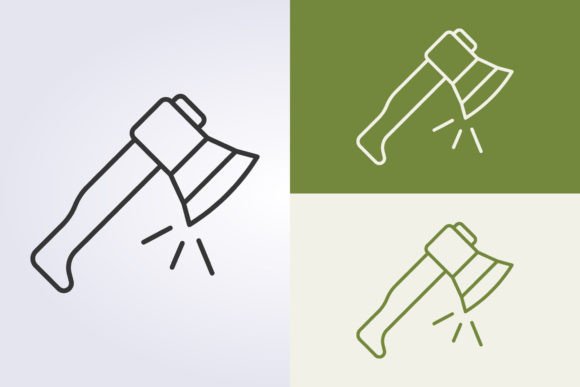 Download Outline Axe Icon Vector Logo Design, Equ - Axe Collection