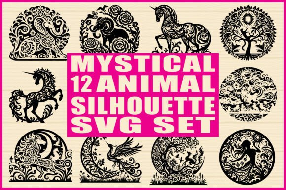 Download Mystical Animal Silhouette SVG Set - Animal Collection