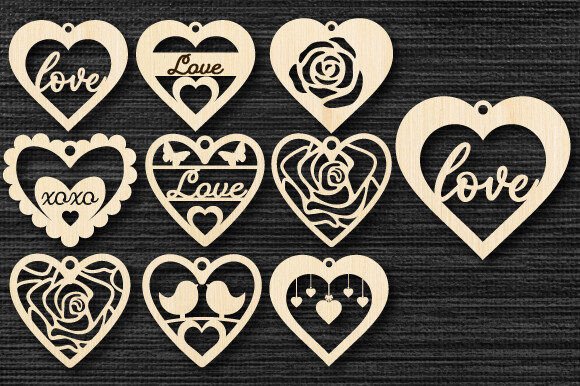 Download Valentine Hearts Laser Cut Bundle - Laser cut bundle Collection