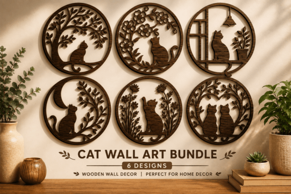 Download Cat Wall Art SVG,Laser Cut Bundle - Laser cut bundle Collection