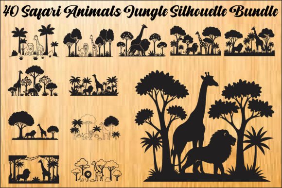 Download Safari Jungle Animal Silhouette Bundle - Animal Collection