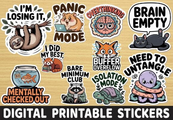 Download Funny Sloth Mental Health Animal Sticker - Animal Collection