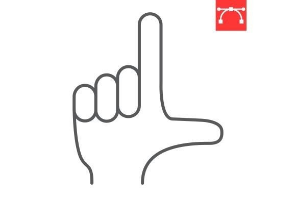 Download Loser Gesture Line Icon - Gesture Collection