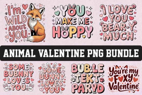 Download Animal Valentine PNG Bundle. - Animal Collection