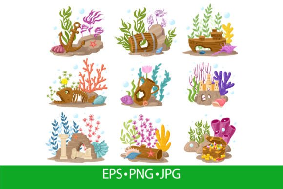Download Cartoon Aquarium Decorations, Marine Sea - Marine Collection