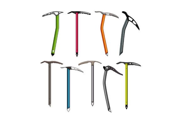 Download Ice Axe Set Cartoon Vector Illustration - Axe Collection
