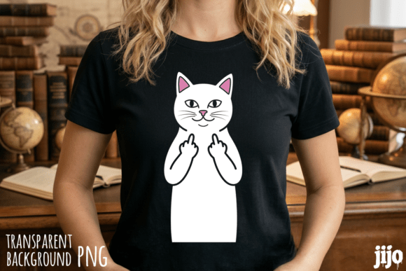 Download Cat Rude Humor Gesture PNG - Premium Resources