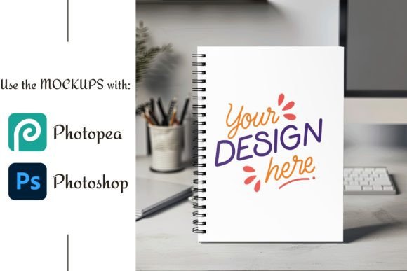 Download 6x8 Inches Spiral Bound Notebook Mockup - Spiral Collection