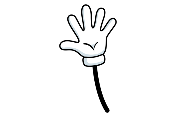 Download Waving Hand Gesture. Cartoon Greeting Si - Gesture Collection