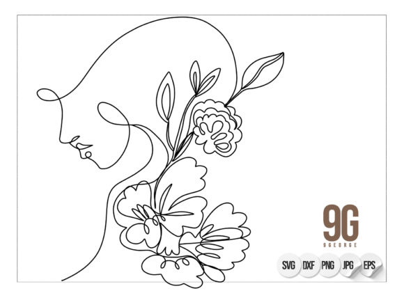 Download Abstract Woman Face Drawing One Line Svg - Abstract Collection