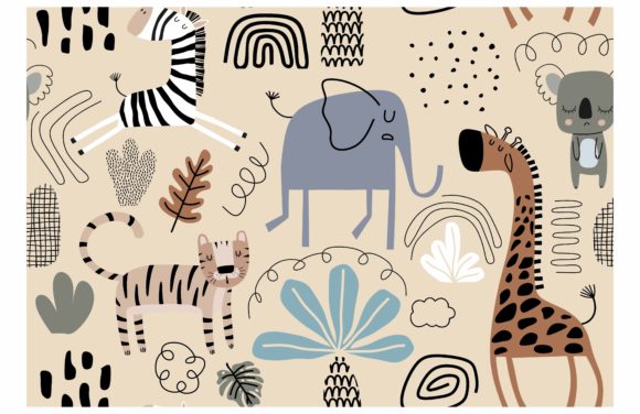 Download Vector Pattern with Cute Animals - Animal Collection